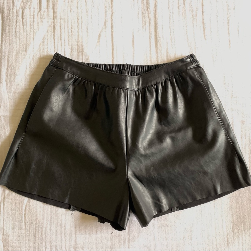 Daphnea Leather Shorts